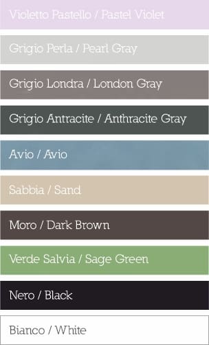 H TAB 101 5 Colori disponibili resinato materico ruvido opaco